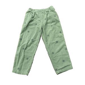 Urban Outfitters Pants Mens Medium Corduroy Green Floral Ankle Pull On Trousers